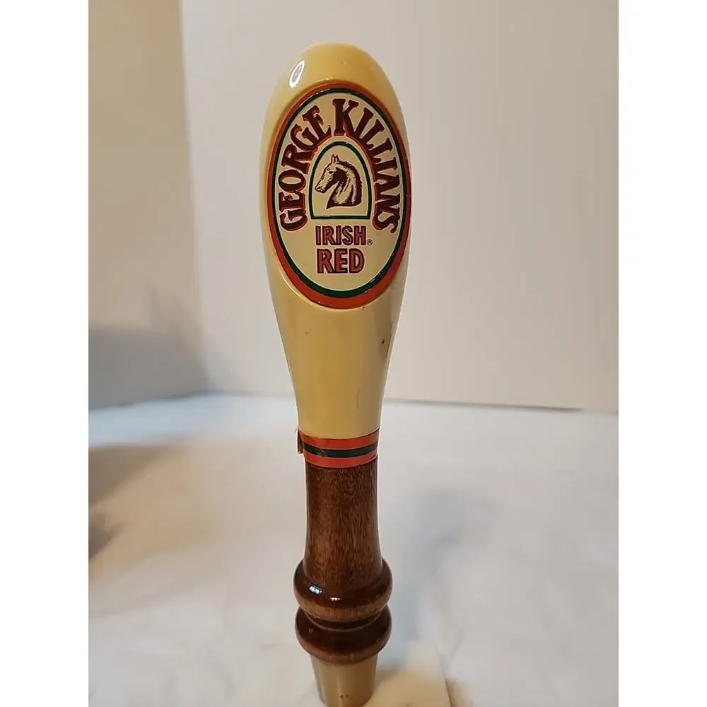 Vintage GEORGE KILLIANS IRISH RED BEER TAP HANDLE BAR MAN-CAVE DECOR 9